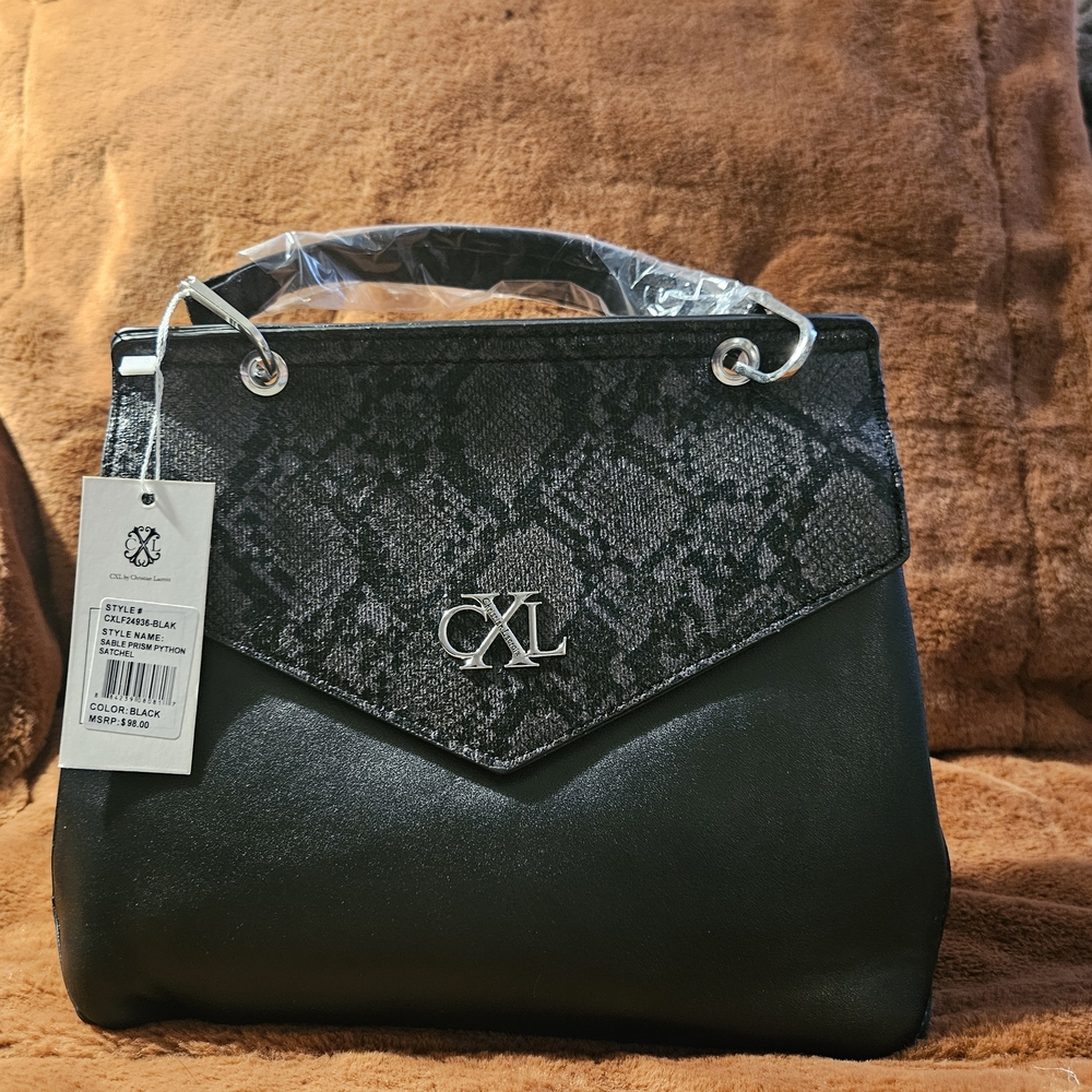 Christian Lacroix Black and Gray Shoulder Bag